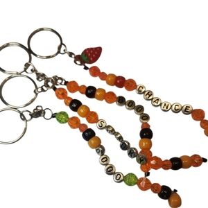 Colorful Beaded Keychain Set